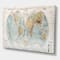 Designart - Ancient Map of The World II - Rustic Canvas Wall Art Print